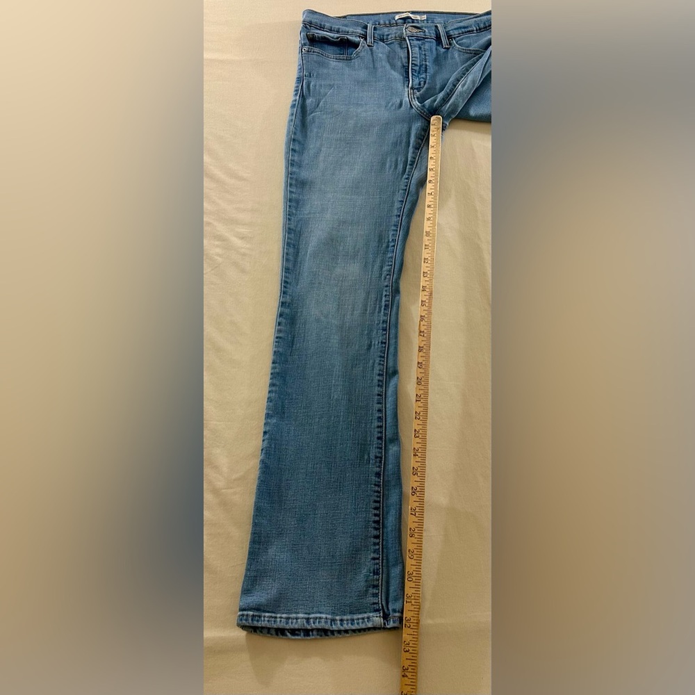 LEVIS WOMENS BLUE JEANS 315 SHAPING BOOTCUT SIZE 32 LONG - Picture 11 of 12